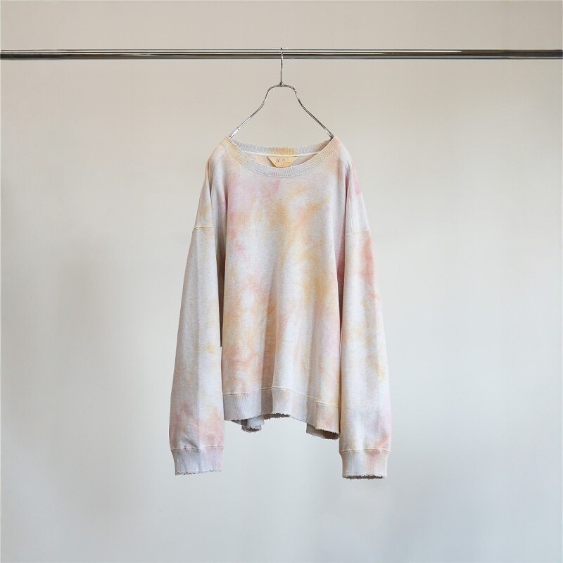 ANCELLM MARBLING SWEAT SHIRT 25SS 水彩画染色花纹破坏圆领卫衣