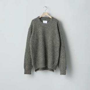 Crew Neck ssstein 磨毛羊驼毛混纺针织衫 Knit 25AW Alpaca