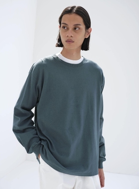 AURALEE LUSTER PLAITING L/S TEE 26SS 长绒匹马棉染色长袖T恤