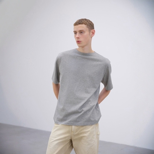 BOAT PLAITING NECK 25SS T恤 AURALEE 长绒匹马棉船领短袖 LUSTER