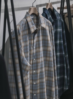AURALEE AIRY WOOL CHECK SHIRT 25AW 极细羊毛轻捻轻量格纹衬衫