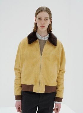 AURALEE GOAT SUEDE ZIP BLOUSON 25AW 土耳其山羊绒麂皮毛领夹克