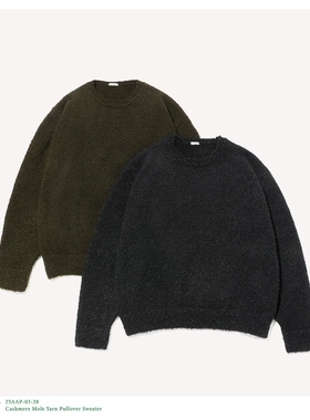 A.PRESSE Cashmere Mole Yarn Sweater 25AW羊绒鼹鼠纱套头针织衫