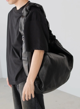 ssstein SHIRRING HANDLE LEATHER SHOULDER BAG25AW山羊皮斜挎包