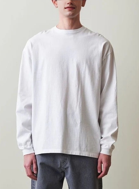 Steven Alan PACK TUBE BODY LSL 25SS 轻捻纱纯色宽松长袖T恤