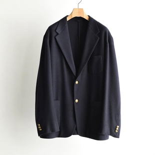 COMOLI Navy cashmere blazer 25AW 藏蓝羊绒西装夹克