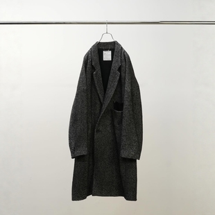 SEMI 25AW DOUBLE COAT 羊毛亚麻混纺人字纹风衣 CHESTER ANCELLM