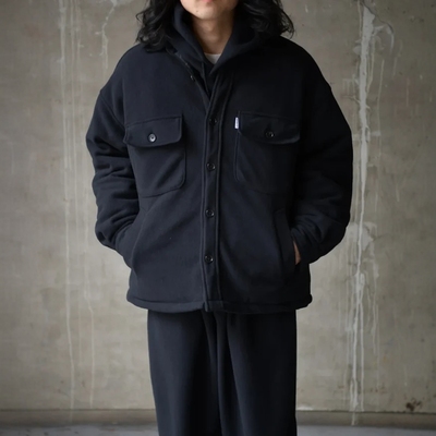 COOTIE摇粒绒绗缝宽松衬衫夹克