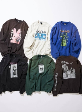 JOURNAL STANDARD SONIC YOUTH 24AWvintage复古做旧破坏印花卫衣