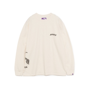 TNF FFFES Graphic L/S Tee 25AW 北面紫标纯棉艺术家印花长袖T恤