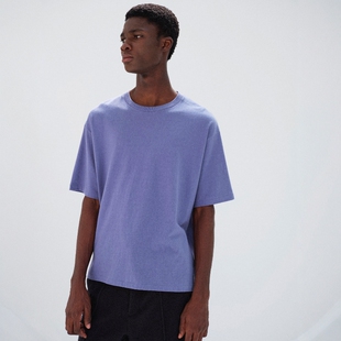 AURALEE BRUSHED ORGANIC JERSEY T 26SS 磨毛有机棉针织短袖T恤