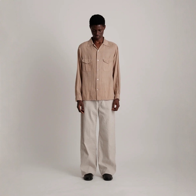 T.T复古植物染色宽松开襟衬衫