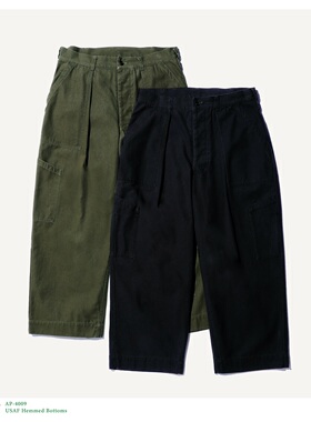 A.PRESSE USAF Hemmed Bottoms 25SS 复古宽松口袋军工长裤