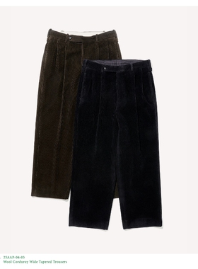 A.PRESSE Wool Corduroy Wide Tapered 25AW 羊毛混纺灯芯绒长裤