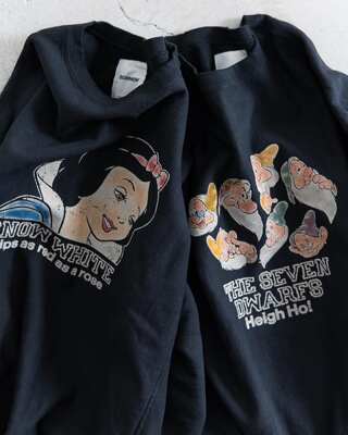 BOWWOW迪士尼印花破坏圆领卫衣