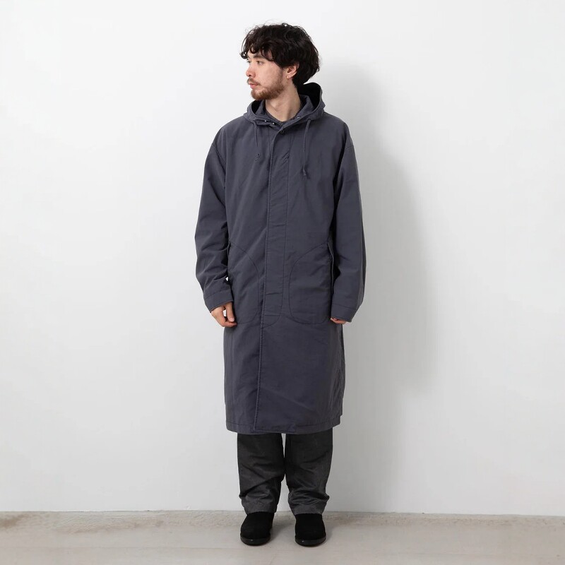 nonnative DWELLER HOODED COAT 26SS尼龙牛津布染色连帽防风大衣