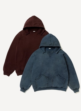 A.PRESSE Vintage Attached Hood Sweat Parka 26SS 复古做旧帽衫