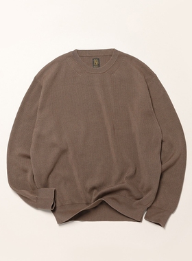 BATONER Cash Cotton Rib Crew Neck 26SS 匹马棉羊绒混纺针织衫