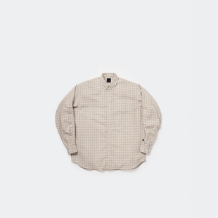 DAIWA PIER39 TECH BUTTON DOWN SHIRT 26SS宽松格纹口袋长袖衬衫