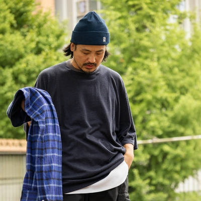 nanamica人造丝混纺宽松短袖T恤