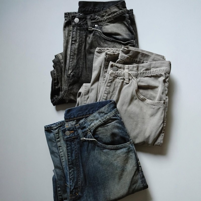 ANCELLM MIDDLE STRAIGHT 5P DENIM PANTS26SS染色直筒五袋牛仔裤,男装,牛仔裤,淘宝优惠券,粉丝福利购,淘宝优惠卷