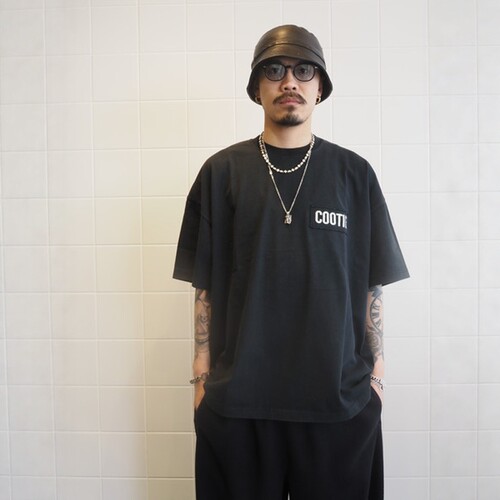 COOTIE做旧刺绣LOGO宽松短袖T恤