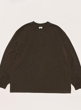 blurhms ROOTSTOCK Classic Henley L/S 24AW 纯棉亨利领长袖T恤