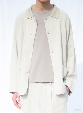 BATONER OCHIWATA LINEN HOPSACK COVERALL 26SS亚麻轻量透气夹克