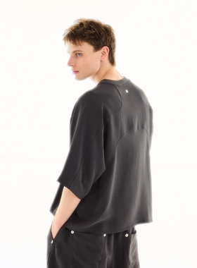 CONZ PANEL OVER CREW NECK TEE 26SS 宽松休闲纯色圆领短袖T恤