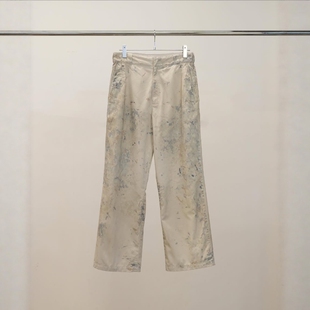 ANCELLM PAINTERS CHINO PANTS 26SS 做旧泼墨油漆工装卡其画家裤