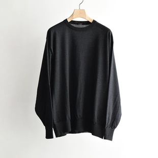 neck crew Wool 25AW 羊毛圆领套头针织衫 knit COMOLI