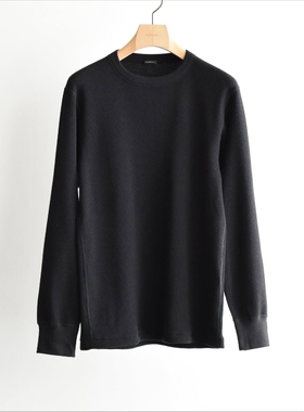COMOLI Cashmere Waffle Crew Shirt 25AW 克绒混纺华夫格长袖T恤