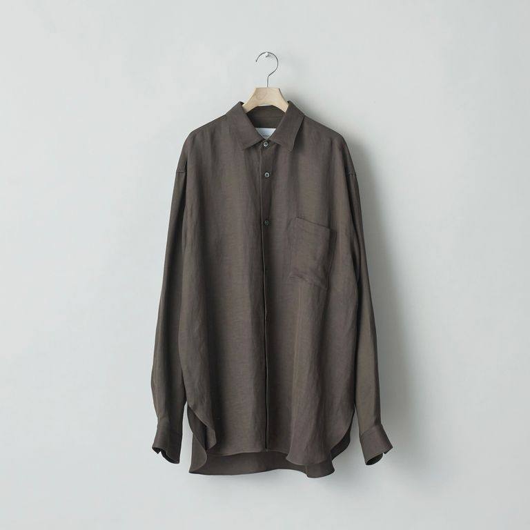 ssstein Vis/Li Twill Oversized L/S Shirt25SS亚麻混纺廓形衬衫
