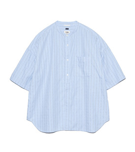 nanamica Band Collar Dobby Stripe S/S Shirt 24SS条纹短袖衬衫