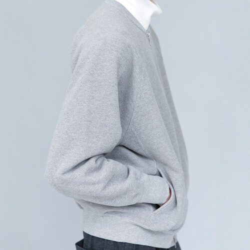BATONER老式针织机拉链卫衣开衫