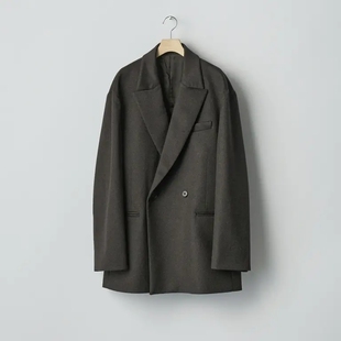 Slash 25AW双排扣羊绒海狸皮西装 Peak Jacket 夹克 Lapel ssstein