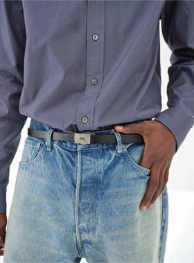 AURALEE SLIDE BUCKLE BELT 26SS 工匠小牛皮滑扣休闲腰带