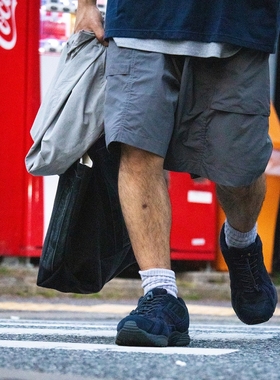 TNF Plaid Field River Shorts25SS北面紫标打印格纹口袋工装短裤