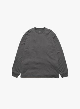 Graphpaper L/S Crew Neck Tee 25AW 全棉纯色宽松长袖T恤