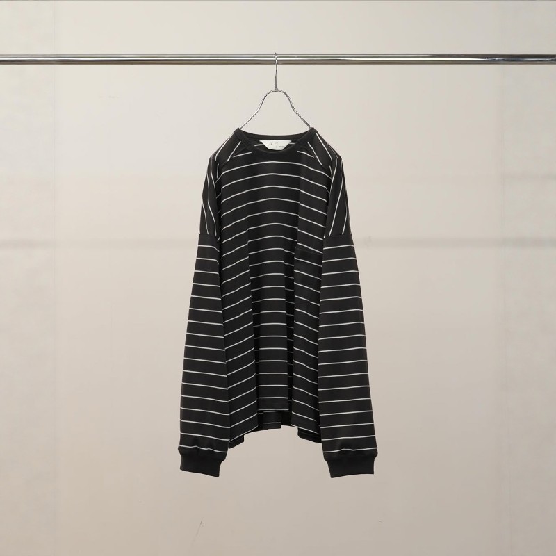 ANCELLM BORDER LS 26SS 纯棉条纹口袋宽松长袖T恤,男装,T恤,淘宝优惠券,粉丝福利购,淘宝优惠卷