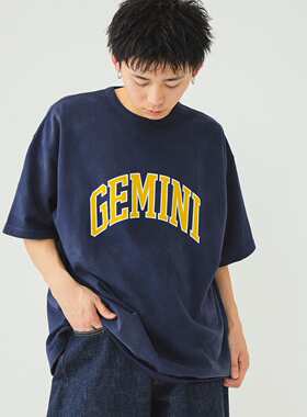 BEAMS vintage college t-shirt 24SS 复古做旧宽松校园风短袖T恤