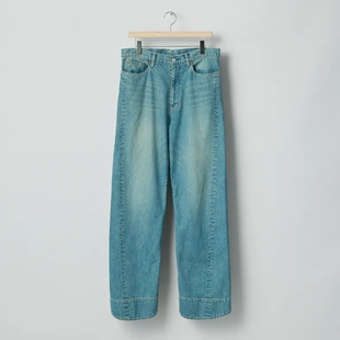 Denim Cut Jeans 26SS ssstein 做旧石洗拧线褶皱牛仔裤 Twist