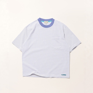 Striped 26SS T恤 L.L.bean 复古宽松条纹口袋短袖 Union