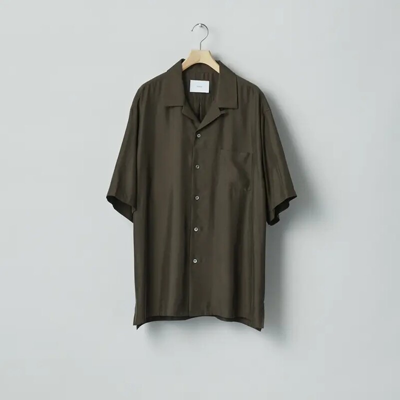 ssstein Os Open Collar S/S Shirt 26SS 铜氨丝斜纹短袖衬衫