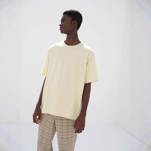 LUSTER 长绒匹马棉染色宽松短袖 PLAITING 26SS T恤 TEE AURALEE