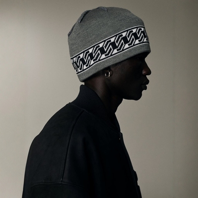 COOTIE羊毛混纺提花冷帽毛线帽