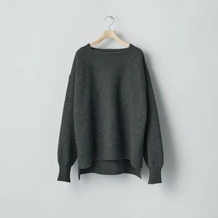 ssstein Wool Knit Boat Neck LS 25AW 羊毛缩绒船领针织衫卫衣