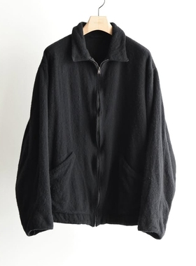 COMOLI SHRINKED WOOL ZIP SHORTJACKET25AW缩绒羊毛短款拉链夹克