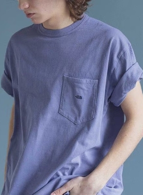 TNF × monkey time 7oz Pocket Tee 25SS 北面紫标联名短袖T恤