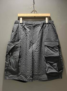 NULL TOKYO × BEAMS Out Side Shorts 24SS联名机能格纹口袋短裤